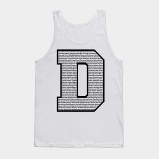 D Black Tank Top